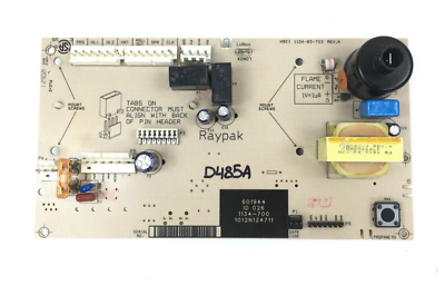 Raypak 601944 Pool Spa Heater PCB Control Circuit Board 1134 700 refurbish D485A