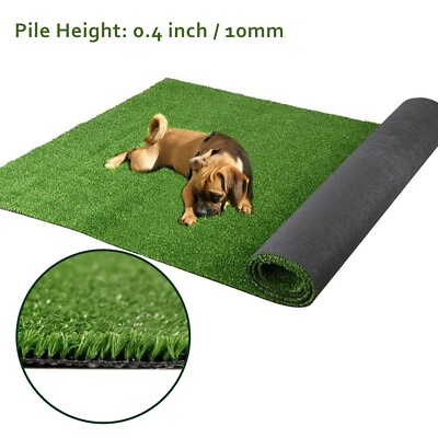 #ad 10x10ft Artificial Grass Fake Synthetic Turf Garden Landscape Lawn Carpet Rug