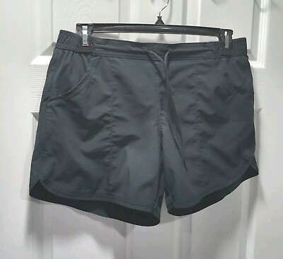 #ad Lands End Size 10 Womens Black Swimming Board Swim Shorts W Liner