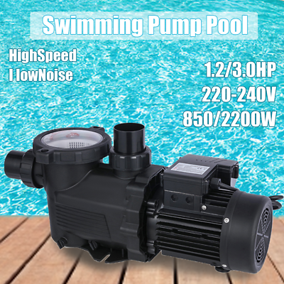 #ad 1.2 3HP InGround and Above Ground Pool Water Pump Garden 3630 10038GPH Pool Pump