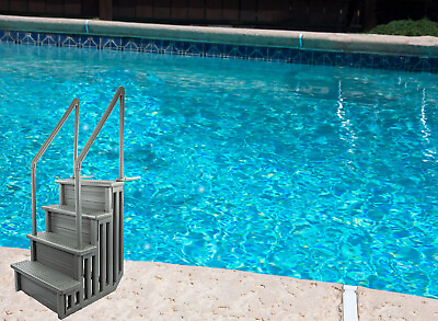 #ad 28quot; Wide Anti Slip Pool Steps for Above Ground Swimming Pool Various Options
