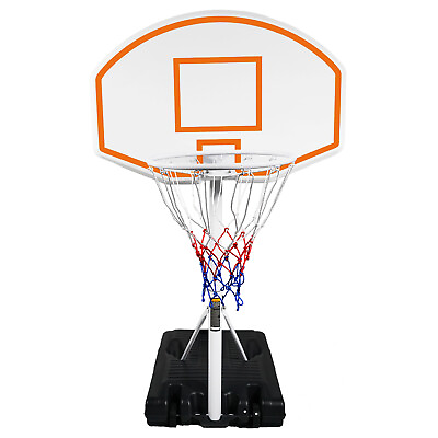 #ad Poolside Basketball Hoop Portable Swimming Pool Basketball System Adjustable
