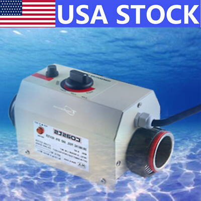 #ad 220V 3KW Electric Swimming Pool Heater Thermostat SPA Hot Tub Water Heating Tool