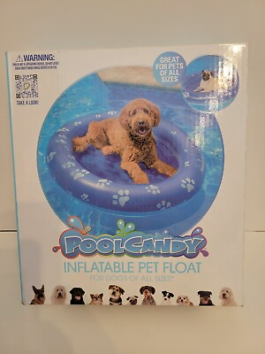 #ad Pool Candy Inflatable Dog Pet Pool Float and Lounger 53quot; x 35quot; Up to 100 Lbs NIB