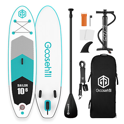 #ad GOOSEHILL Inflatable Stand Up Paddle Board Sup Surf Board with Paddle Accessory