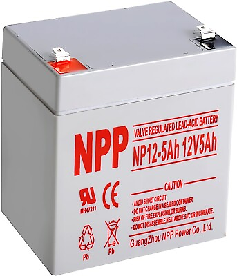 NPP 12V 5Ah 12Volt Rechargeable SLA Battery Replace UB1245 PS 1245 F1