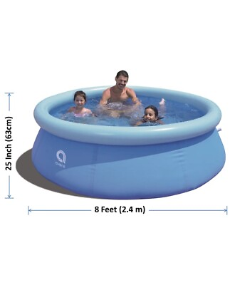 #ad NEW 8#x27; x 25quot; 8 feet Prompt Set Inflatable Outdoor Backyard Swimming Pool Blue