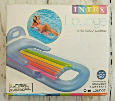 #ad Intex King Kool Pool Inflatable Adult Float Lounge Chair Swimming Water Floating