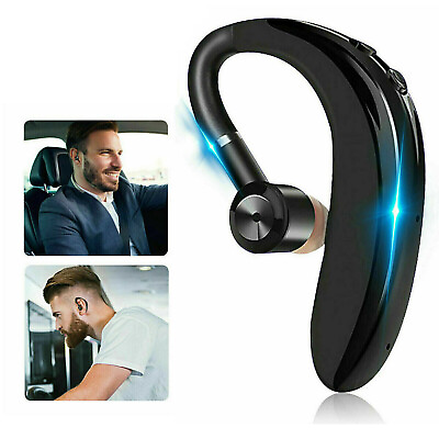 #ad Bluetooth 5.0 Headset Lightweight Wireless Earpiece Hands Free Earphone with Mic