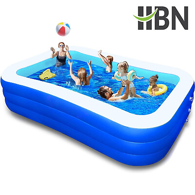 #ad HBN Inflatable Pool for Kids and Adults 120quot;X68quot;X22quot; Oversized Thickened Family