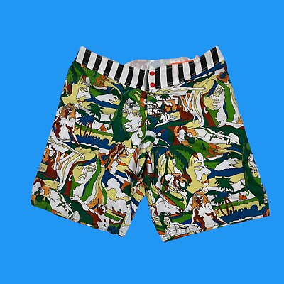 #ad Generic Youth Mens Size 34 Pop Art Style Board Shorts Swim Trunks Bathing Suit