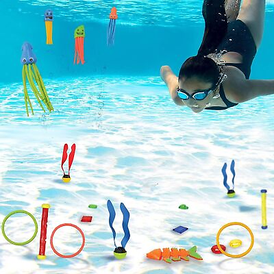 #ad Syncfun 30 Pcs Diving Pool Toys for Kids Jumbo Set Pool Games fun in summer Gift