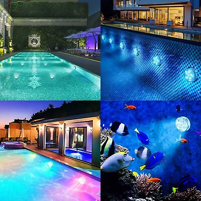 #ad Pool Lights For Above Ground Pools Pool Accessories 10 Colors Submersible Lights