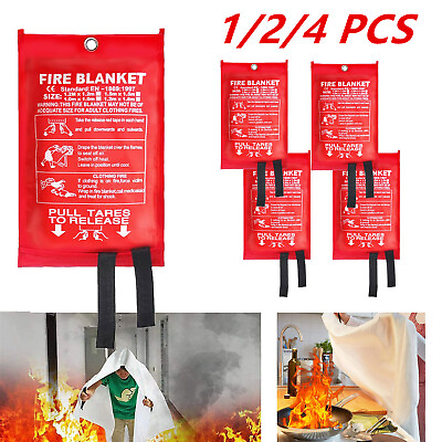 #ad Prepared Emergency Fire Blanket Fiberglass Blanket 39#x27;#x27;x39#x27;#x27; Retardant Blankets