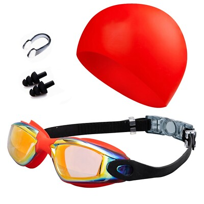 #ad Swim Like a Pro with Our Complete Set Goggle Cap Clip Earplugs and Case