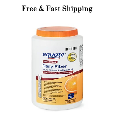 #ad Equate Multi Health Daily Fiber Supplement Orange Flavored Powder 48.2 oz