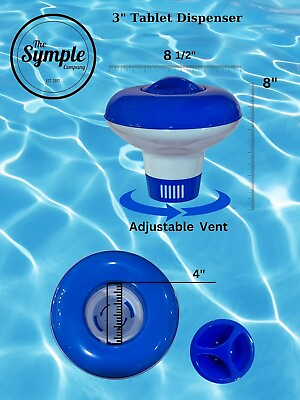 #ad Pool Chlorine Floater Floating Chlorine Bromine Dispenser for 3quot; Tablets