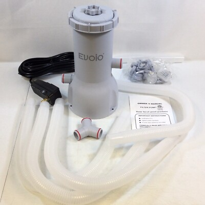 #ad Evoio 53015E Gray White 1000 Gallons Above Ground Swimming Pool Filter Pump