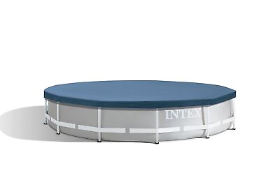 #ad INTEX 28031E Pool Cover: For 12ft Round Metal Frame Pools – 12 Foot Blue