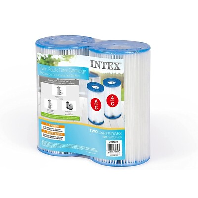 Intex Pool Cartridge Filter Type A or C 2 Pieces