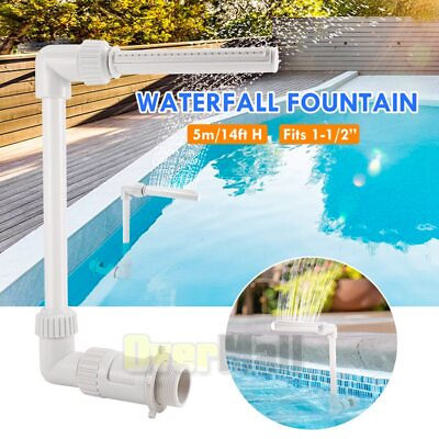 Swimming Pool Waterfall Fountain Above In Ground Water Spray Spa Fun Sprinkler