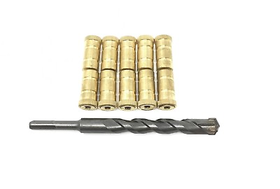#ad 10 x Brass Screw Concrete Pool Deck Anchor Drill Bit For Swimming Pool Cover