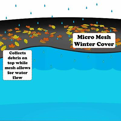 Buffalo Blizzard Fine Micro Mesh Oval Swimming Pool Winter Cover Choose Size