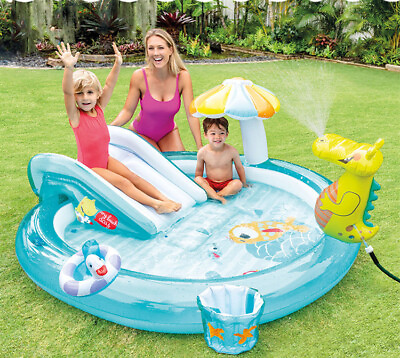 #ad #ad Inflatable Ocean Ball Pool Slide Pool Children#x27;s Pool Fountain Family Pool