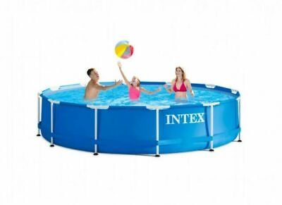 #ad Intex 12#x27; x 30quot; Metal Frame Above Ground Pool with Filter Pump SHIPS FAST