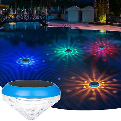 #ad Floating Pool Lights Solar PoweredRGB Color Changing Light up Pool Lights Th...