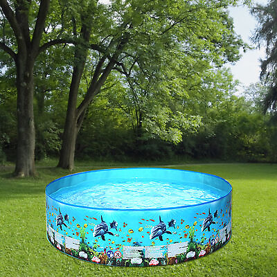 #ad Pool Skin friendly Foldable Household Multifunctional Water Pool Blue