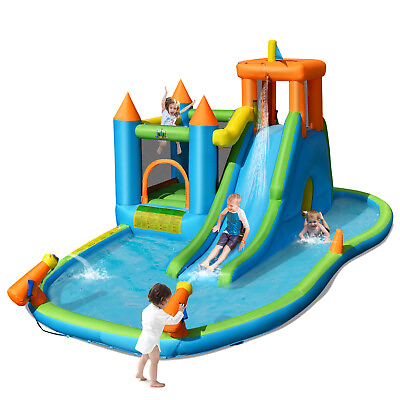 #ad Bountech Inflatable Water Slide Kids Bounce House Splash Pool without Blower