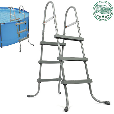 #ad Pool Ladder 36 inch 3 Step Platform Outdoor Above Ground Swimming Kids Children