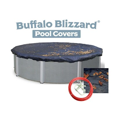 #ad Buffalo Blizzard 33#x27; Round Above Ground Swimming Pool Leaf Net Winter Cover
