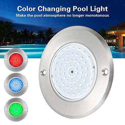 #ad #ad 6W DC 12V LED RGB Inground Pool Light Stainless Steel Waterproof Color Changing