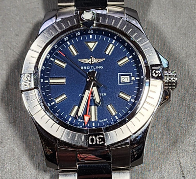Breitling Avenger Automatic GMT 45 Blue Dial Men#x27;s Watch A32395