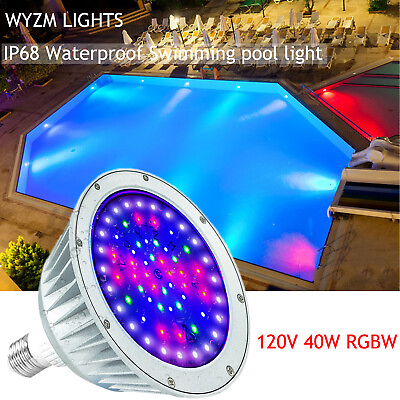 120V 40 LED Pool Light Color Changing Swimming Light for Pentair Hayward Fixture