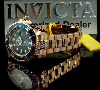 #ad NEW Invicta Men#x27;s 47MM Grand Diver AUTOMATIC NH35 BLUE Dial S.S Bracelet Watch