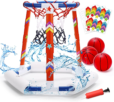 #ad Swimming Pool Basketball Hoop Toys Floating Basketball Hoop Outdoor Game