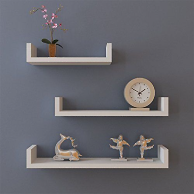 Set of 3 Floating Display Shelves Ledge Bookshelf Wall Mount Storage Home Decor