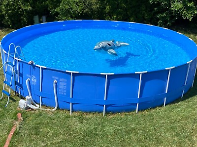 #ad Summer Waves 24x52 ft Active Frame Round Above Ground Swimming Pool USED