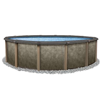 #ad Bluewave Riviera 27#x27; Round 54quot; Deep Steel Wall Hybrid Above Ground Pool