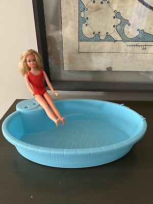 #ad #ad Barbie Swimming Pool Blue Plastic Mattel