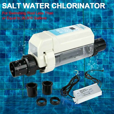 #ad Salt Water Swimming Pool System Salt Chlorine Generator for 10 26K Gal