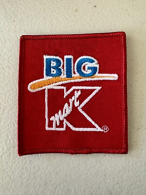 #ad K MART COMPANY BIG K RED ASSOCIATE VEST PATCH 3 2 8 by 3 inches KMART Vintage