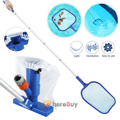 #ad Cleaning Maintenance Swimming Pool Kit with Vacuum amp; Pole Skimmer Leaf Rake Net