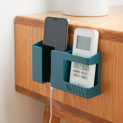 #ad Wall Mounted Organizer Double Layer Wall Holder Charging Multifunction Hooks