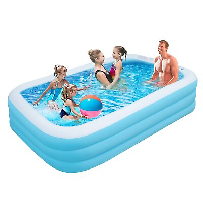 #ad Smilemoon Pool with Electric Pump Large Medium Vinyl Pool Indoor Pool Leak Pr