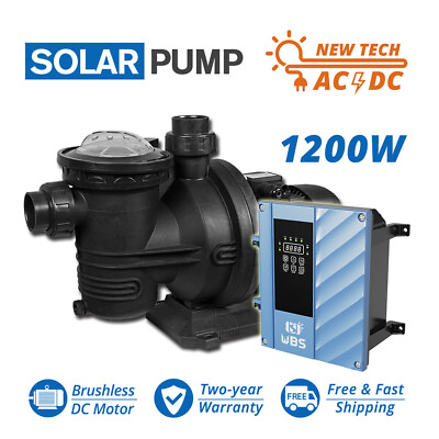 #ad #ad 1200W Solar Hybrid Swimming Pool Pump Kits with AC DC Auto switching Controller