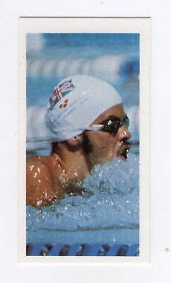 #ad Olympic Games Card 1979 #31 Swimming David Wilkie GB